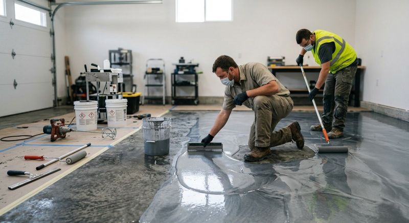 Basement Floor Epoxy Service in Loudoun County, VA
